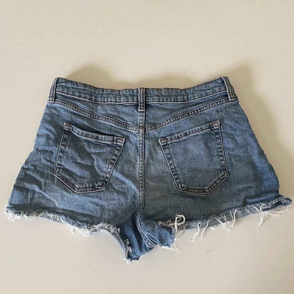 Wild Fable High Rise Rolled Cuff Shorts Blue 10R Beach Vacation